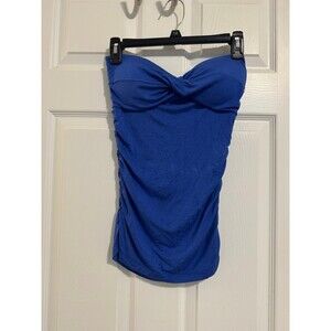 Poof! Blue Strapless Stretchy Top Size M/L